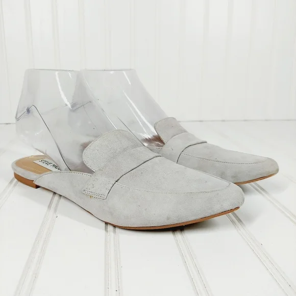 Steve Madden Gray Suede Flavor Flat Mule F922 - Picture 6 of 14